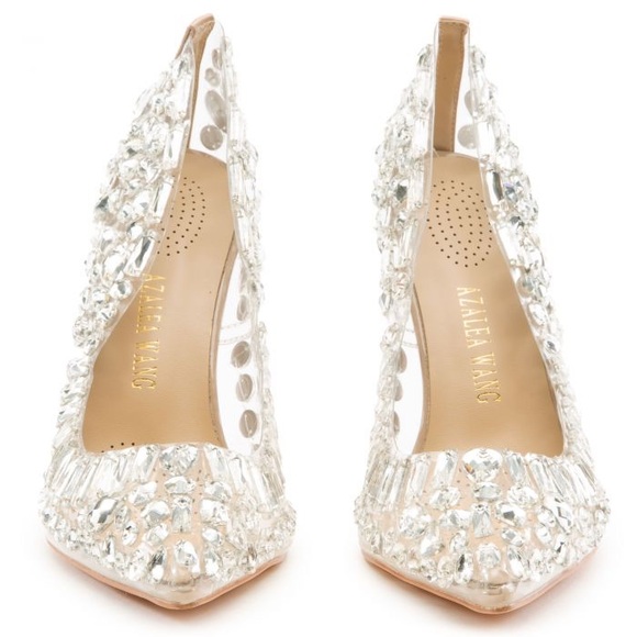 AZALEA WANG Bonnie Stiletto Heels Size 9 NWT, Cinderella’s Glass Slipper - Picture 4 of 9